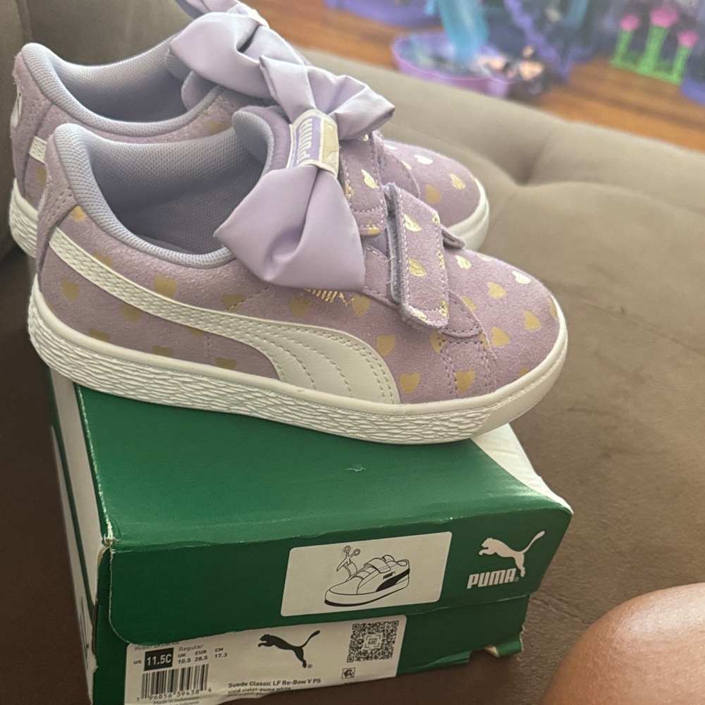 Puma Kids Sneakers - Lavender and Gold